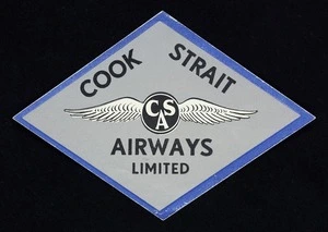 Cook Strait Airways Ltd :[Luggage label. ca 1935]