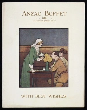 Anzac Buffet :Anzac Buffet, 1918. (94 Victoria Street, S.W. 1). With best wishes [Christmas card. 1918]