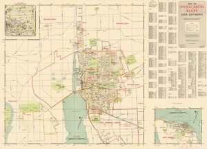 Map of Invercargill, Bluff and environs.