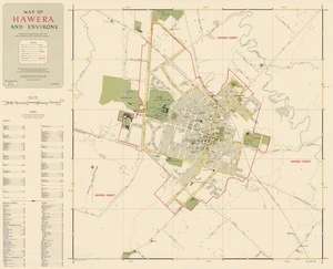Map of Hawera and environs / drawn by H. Fryer.