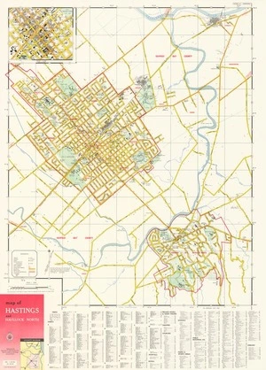 Map of Hastings and Havelock North.