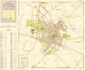 Map of Hawera and environs.