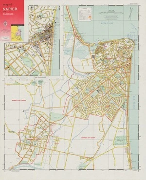 Map of Napier and Taradale.