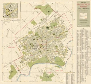 Map of Palmerston North and environs.