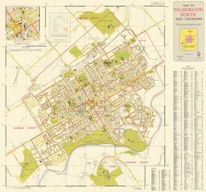 Map of Palmerston North and environs.