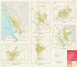 Map of Thames, Morrinsville, Matamata, Te Aroha, Waihi, Paeroa.
