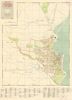 Map of Timaru & environs.