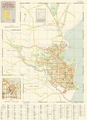 Map of Timaru and environs.