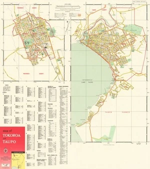 Map of Tokoroa and Taupo.