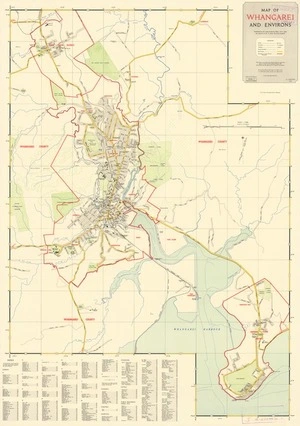 Map of Whangarei and environs.