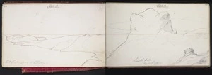 Mantell, Walter Baldock Durrant, 1820-1895 :Port Cooper going to Rhodes. Sept 13. Castle Hill. Port Cooper [1848] Path.