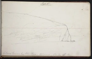 Mantell, Walter Baldock Durrant, 1820-1895 :Between German Bay and the Town, Akaroa. Friday 15 [Sep], pm. [1848]