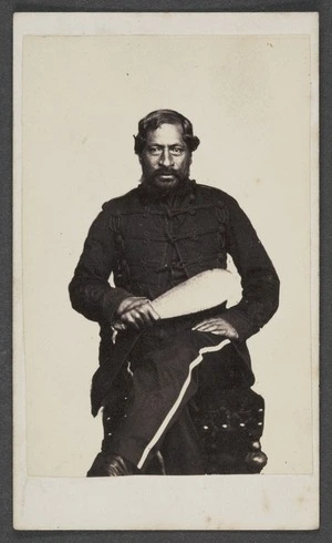 Portrait of Mete Kingi Te Rangi Paetahi - Photograph taken by Edward Smallwood Richards