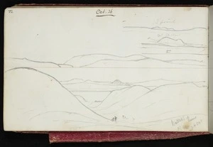 Mantell, Walter Baldock Durrant, 1820-1895 :[Hills near Waitaki] 3 points. Mt Elephant Thurs, Oct 26. [1848]