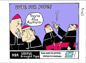 Brockie, Bob, 1932-:Pope vote. 15 March 2013