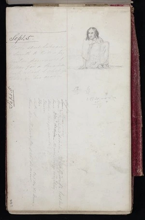 Mantell, Walter Baldock Durrant, 1820-1895 :[Squatting Maori. Diary notes]. Sept 3 [1848]
