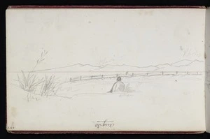 Mantell, Walter Baldock Durrant, 1820-1895 :[View across Lyttelton Harbour to the hills around Port Levy. 1848?] 30 August