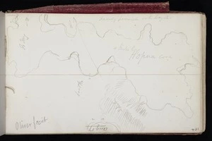 Mantell, Walter Baldock Durrant, 1820-1895 :Hopua Cove. Oliver fecit. Aug 17. [1848]