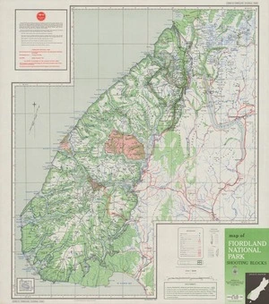 Map of Fiordland National Park shooting blocks.