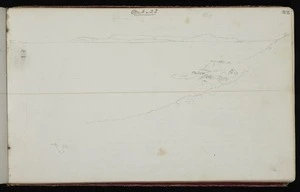 Mantell, Walter Baldock Durrant, 1820-1895 :[Small settlement on coast near Oamaru] Oct 28. [1848]