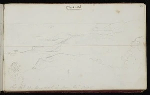 Mantell, Walter Baldock Durrant, 1820-1895 :Sat. Oct 28. Moeraki from Mt Agate. [1848]