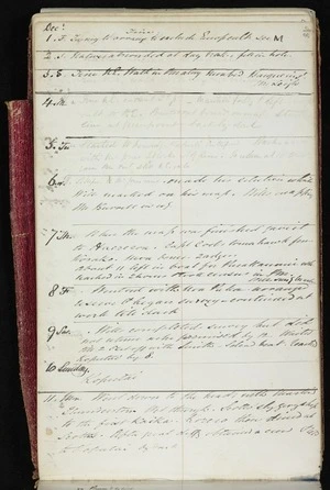 Mantell, Walter Baldock Durrant, 1820-1895 :[Record of Mantell's movements for Dec 1-11, 1848]