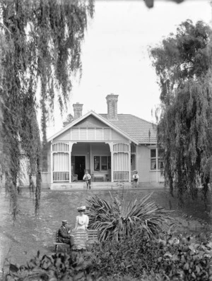 Raphael family and their house, Christchurch