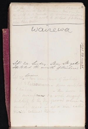 Mantell, Walter Baldock Durrant, 1820-1895 :[Diary entries] 23-25 Sep [1848] Wairewa.