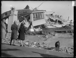 Ruins of the nurses' home, Napier, after the 1931 Hawke's Bay Earthquake