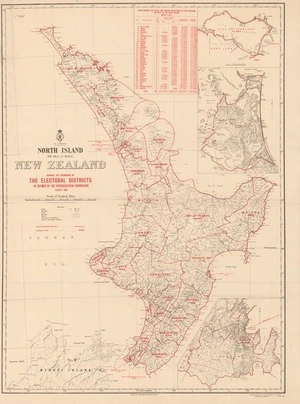 North Island (Te Ika-A-Maui) New Zealand showing the boundaries of the electoral districts as defined by the Representation Commission, August, 1902 / G.P Wilson, delt.