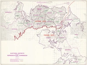 Electoral districts as defined by Representation Commission, March 1977.