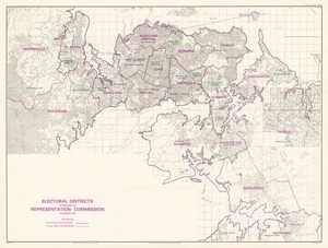 Electoral districts as proposed by Representation Commission, December 1976.