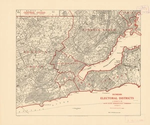 Dunedin electoral districts as defined by the South Island Representation Commission, September 1937.