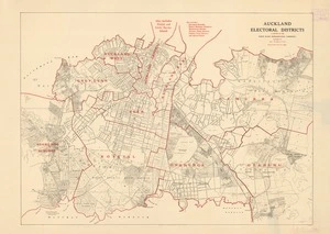 Auckland electoral districts as defined by the North Island Representation Commission, September 1937.