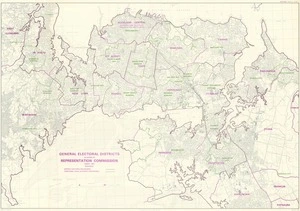General electoral districts as defined by Representation Commission March 1983.