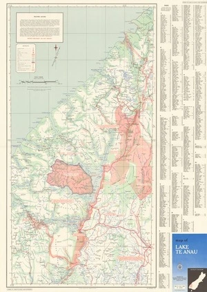 Map of Lake Te Anau.