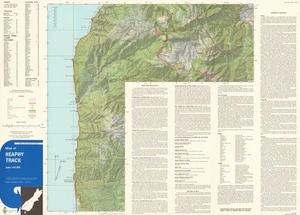 Map of Heaphy Track, scale 1:63 360.