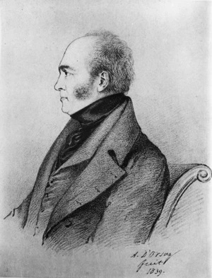 Portrait of W S Landor drawn by A D'Orsay