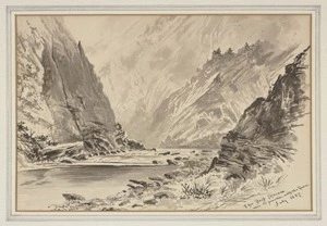 Hodgkins, William Mathew, 1833-1898 :The Deep Stream near its junction with the Taieri