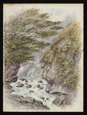 Barraud, Charles Decimus, 1822-1897 :[Rushing stream]. 1889
