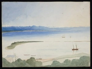 Fox, William, 1812-1893: View of the harbour, Nelson NZ
