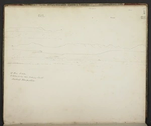 Mantell, Walter Baldock Durrant, 1820-1895 :Hills on the Kakaunui. Maihi. Otehaiheke looking south. [1851]