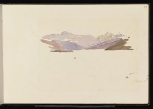 Hodgkins, Frances Mary 1869-1947 :[Mountains by a lake. 1895?]