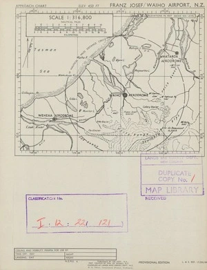 Franz Josef/Waiho Airport, N.Z. / map drawn by Min. of Works, N.Z. ; compiled by Lands and Survey Dept., N.Z.