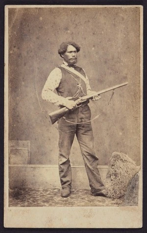 Photographer unknown :Portrait of a scout known as `Big Jim'