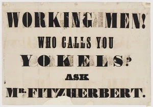 Working men! Who calls you yokels? Ask Mr Fitzherbert [ca 1853]