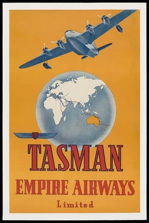 Artist unknown :Tasman Empire Airways Limited. TEA Ltd [1939-1940]