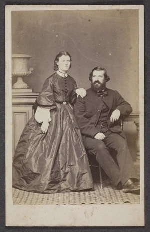 Portrait of Julius von Haast and his wife Mary