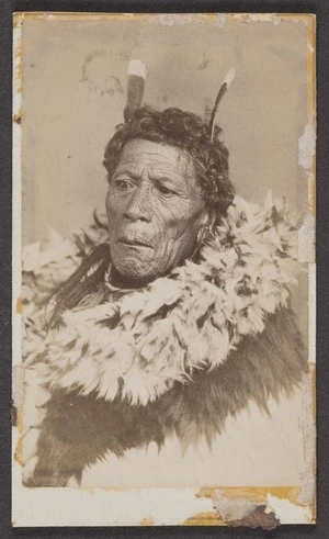 Photographer unknown :Portrait of unidentified Maori man
