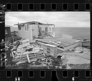 House in Island Bay, Wellington, damaged by Wahine storm